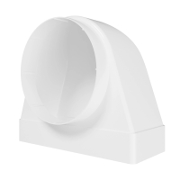 Переход пластиковый угловой плоский/круглый канал ЭРА 922СК15КП