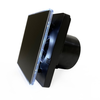 Вентилятор с обратным клапаном Seicoi 100 Matt Black Glass SNAD04-01A