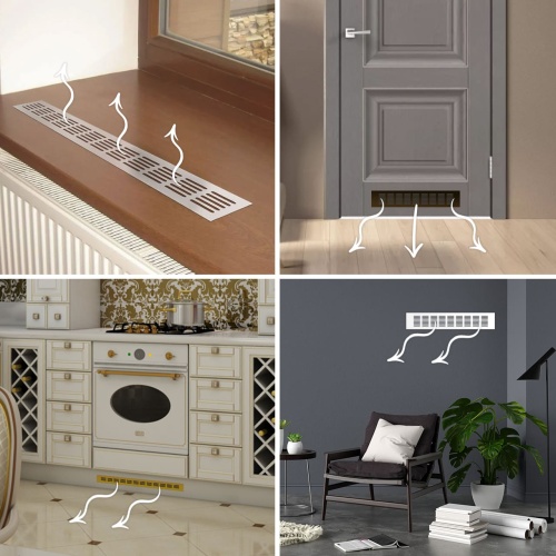 Вентиляционная решетка Благовест 60x500, серебро