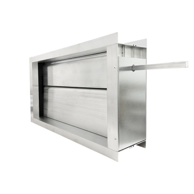 Дроссель-клапан прямоугольный под электропривод (оц. сталь) 600х350