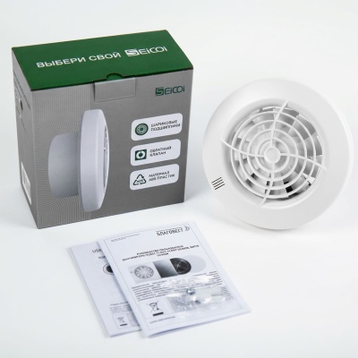 Вентилятор вытяжной потолочный Seicoi Ratio 100 White