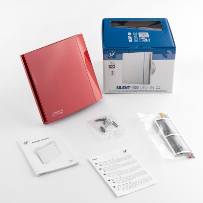 Вентилятор с обратным клапаном Soler Palau SILENT-100 CZ RED DESIGN 4C