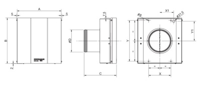 Настенный вентилятор S&P SWF-150X
