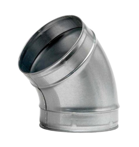 Отвод 45º круглый штампованный (оц. сталь) (125 мм)