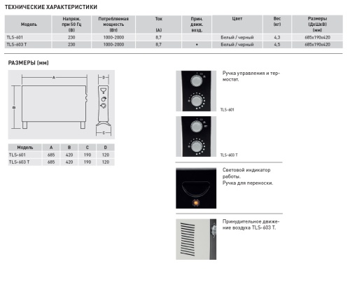 Конвектор Soler Palau TSL-601