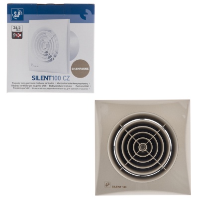 Вентилятор с обратным клапаном Soler Palau SILENT-100 CZ CHAMPAGNE
