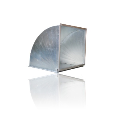 Отвод 90º прямоугольный (оц. сталь) (600х300 мм)