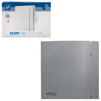 Накладной вентилятор серого цвета Soler Palau SILENT-100 CRZ GREY DESIGN 4C