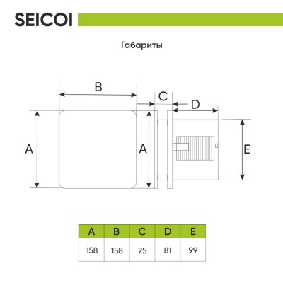 Накладной вентилятор Seicoi 100 Glass SKGP04-01
